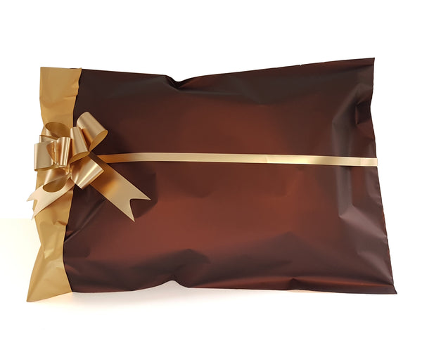 Rich Brown and Gold Large Gift Bags - Hallons