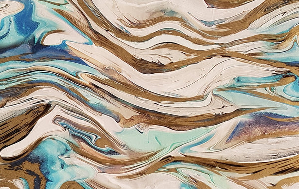 Teal Marble Gift Wrap Sheets