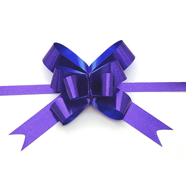 Blue Metallic Finish Pull Bow