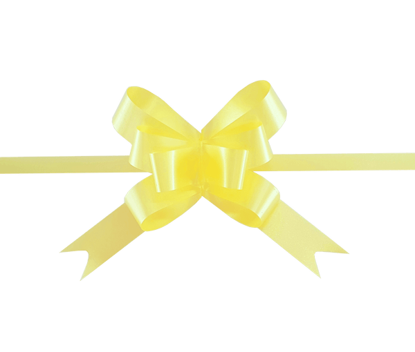 Yellow Gift Bows-Yellow Pull Bows for Hampers