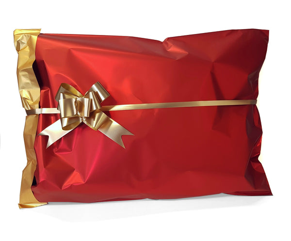 Large Red Xmas Gift Bag-Matte Metallic Red Gift Bag