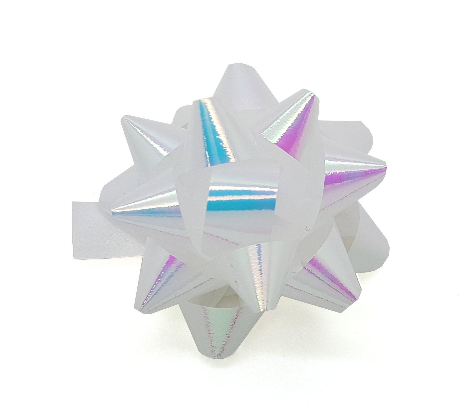 Pearly White Iridescent Star Bows-Pearly Self-adhesive Bows