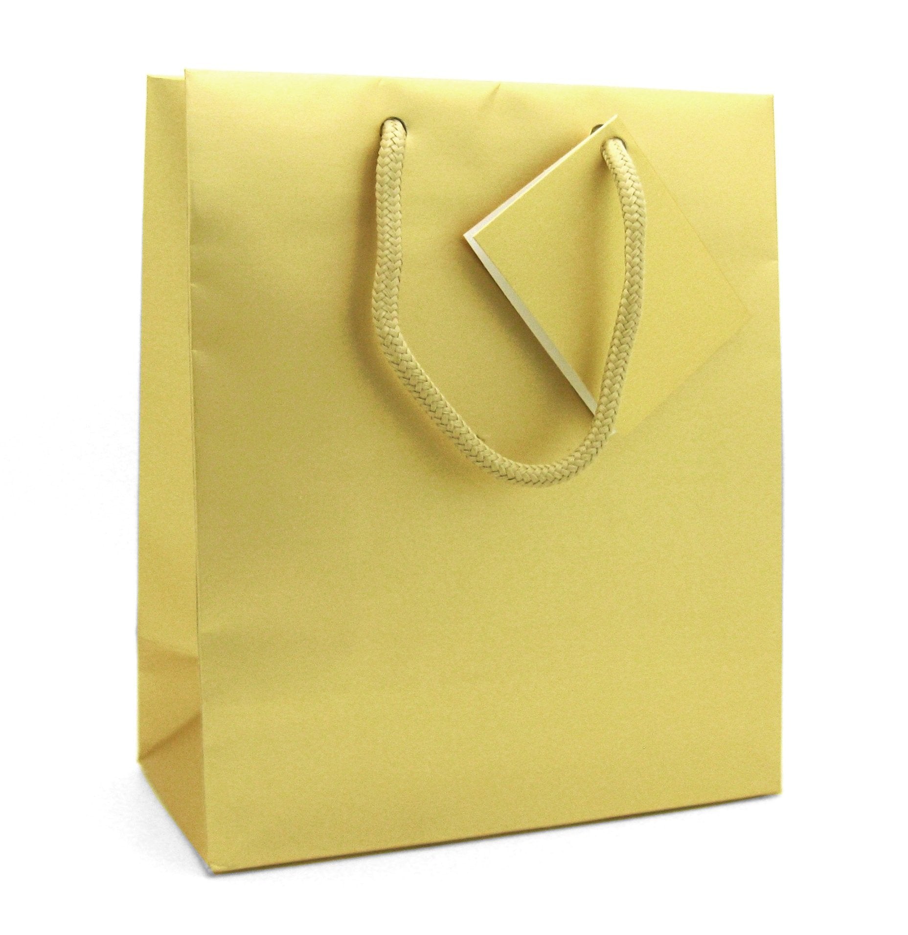 Cord Handled Gold Shopper-Gift Bag Gold