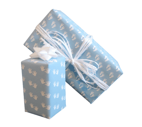 Baby Boy Gift Wrap-Pastel Blue Baby Wrapping Paper-Trade