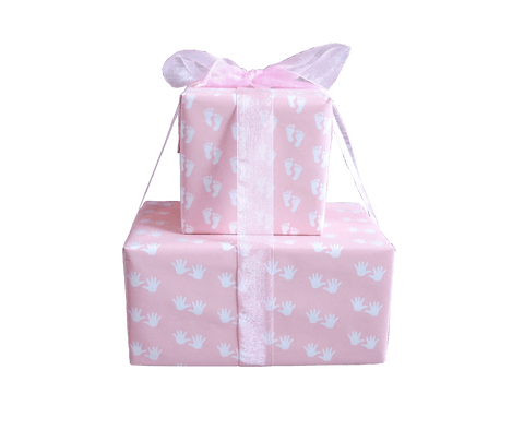 Baby Girl Wrapping Paper-Pastel Pink Baby Gift Wrap-Trade