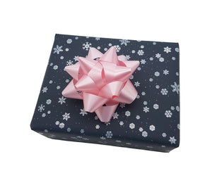 Dainty Snowflake Dark Grey and White Gift Wrap Roll