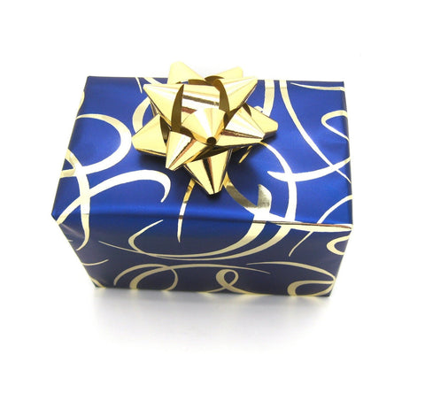 Metallic Royal Bue Wrapping Paper-Trade Roll Blue Gift Wrap