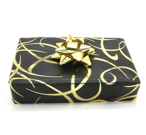 Black Ribbon Design Wrapping Paper-Black Trade Gift Wrap