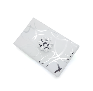 White Wrapping Paper-Counter Roll White-Metallic Gift Wrap
