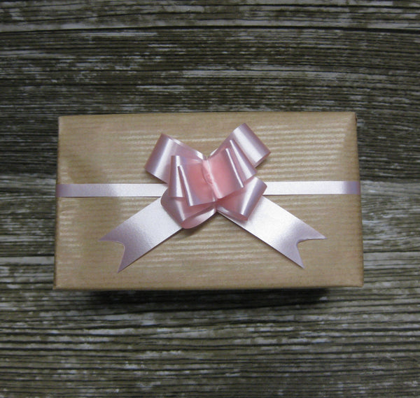 Samll Pastel Pink Pull Bow-Pale Pink Gift Bow-Baby Pink Bow