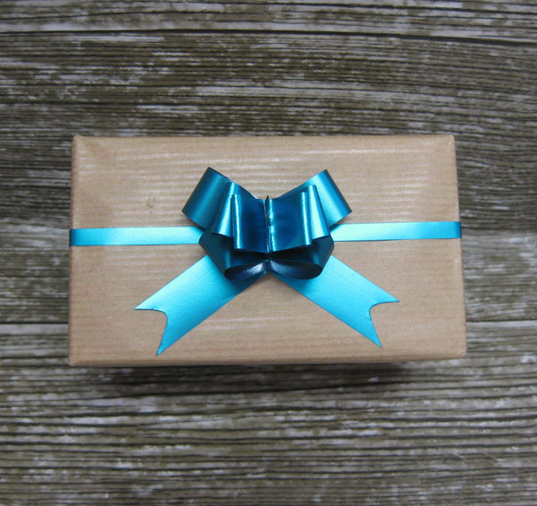 Turquoise Pull Bows - Pack of 50 - Hallons