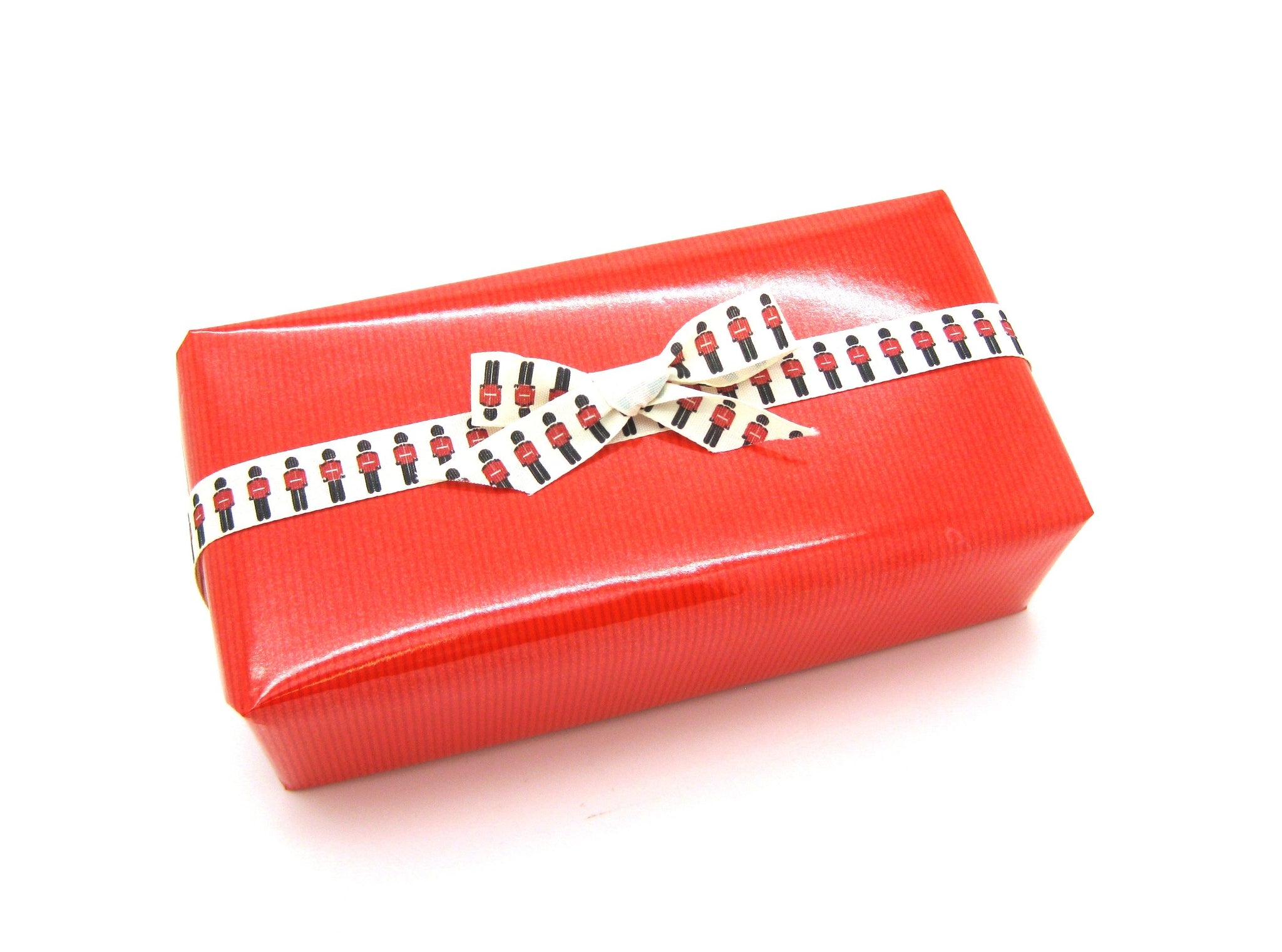 Red Gift Wrap - Glossy Pinstripe - Hallons
