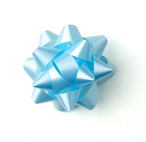 Pastel Blue Gift Bow-Baby Blue Self-adhesive Bow