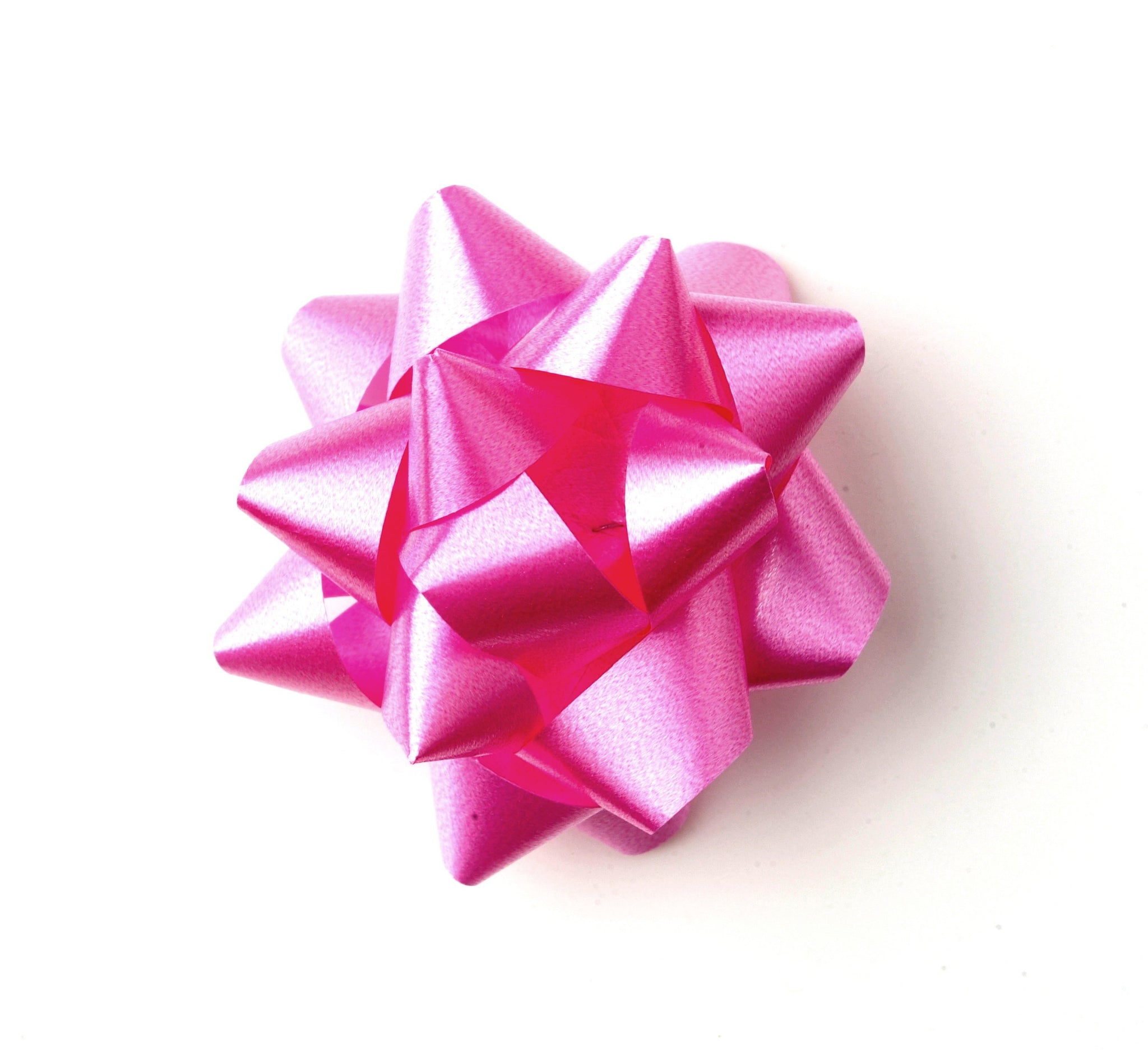 Cerise Pink Star Bow-Pink Self-adhesive Bow