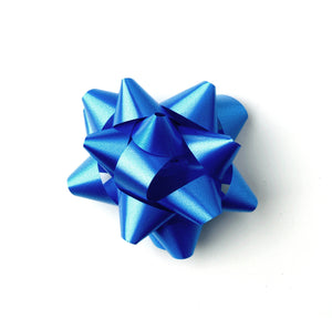 Royal Blue Star Bow-Blue Self-adhesive Bow