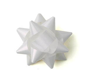 White Star Bows-White Self-adhesive Bows