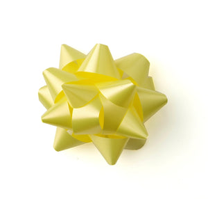Yellow Star Bows-Yellow Self-adhesive bows
