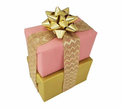 Pastel Pink and Gold Wrapping Paper Sheets