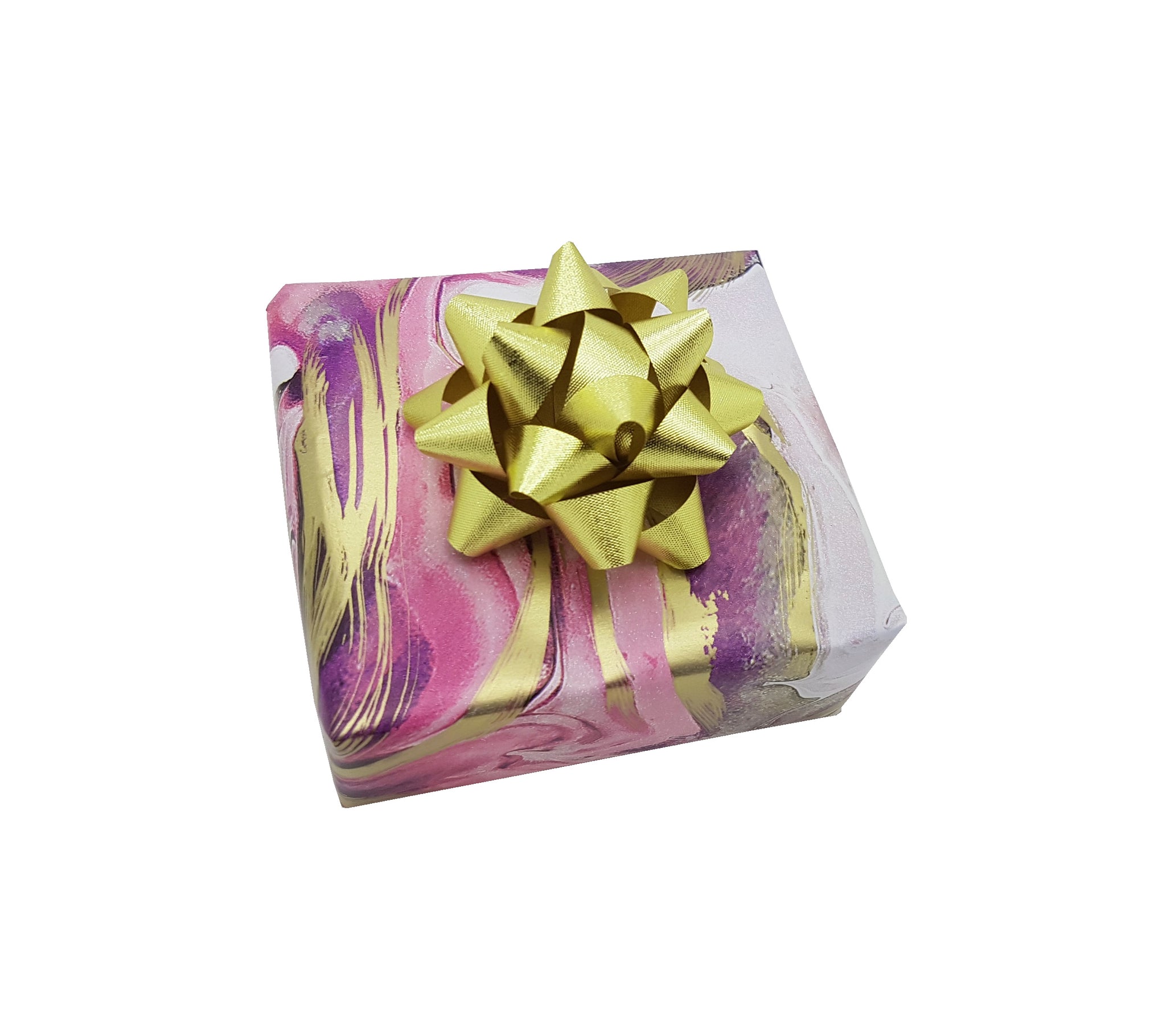 Cute Pink and Gold Marbled Gift Wrap Sheets