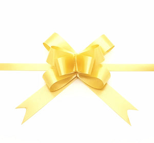 Pastel Gold Pull Bows - Pack of 50 - Hallons