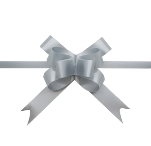 Pastel Silver Pull Bows-Pale Grey Pull Bows