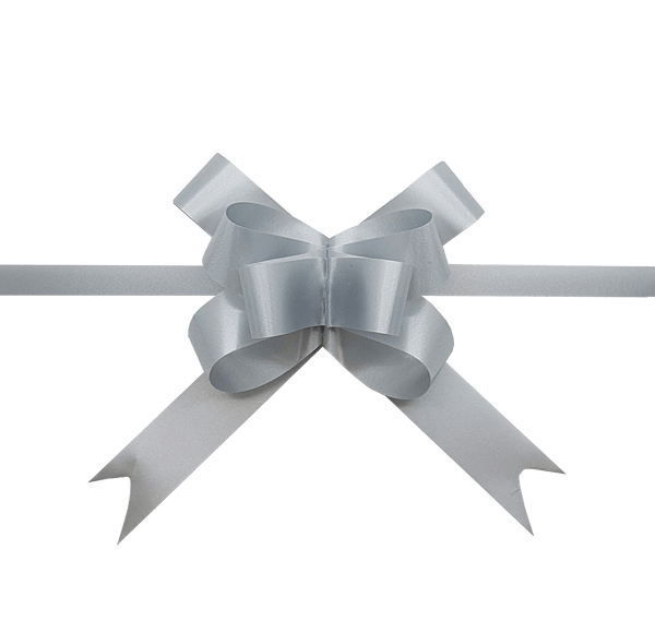 Pastel Silver Pull Bows-Pale Grey Pull Bows