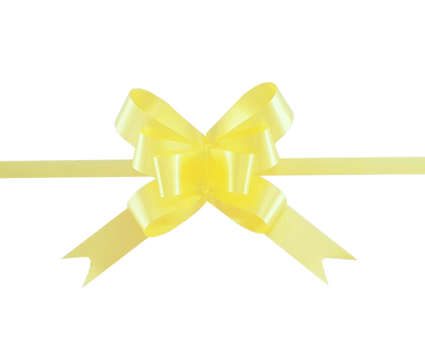 Yellow Gift Bows-Yellow Pull Bows for Hampers