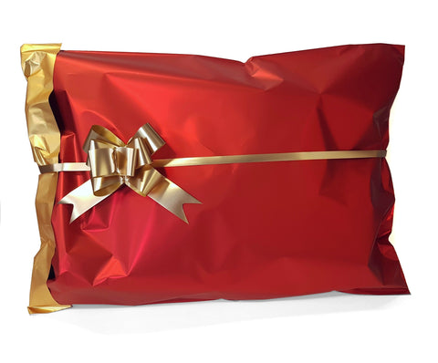 Large Red Xmas Gift Bag-Matte Metallic Red Gift Bag