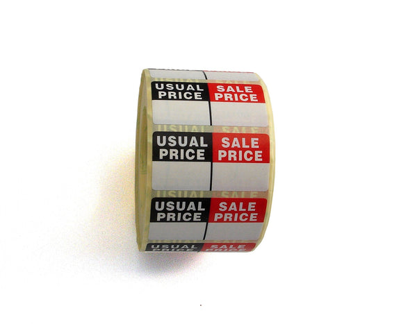 Usual Price/Sale Price Labels Large-POS Sticky Labels