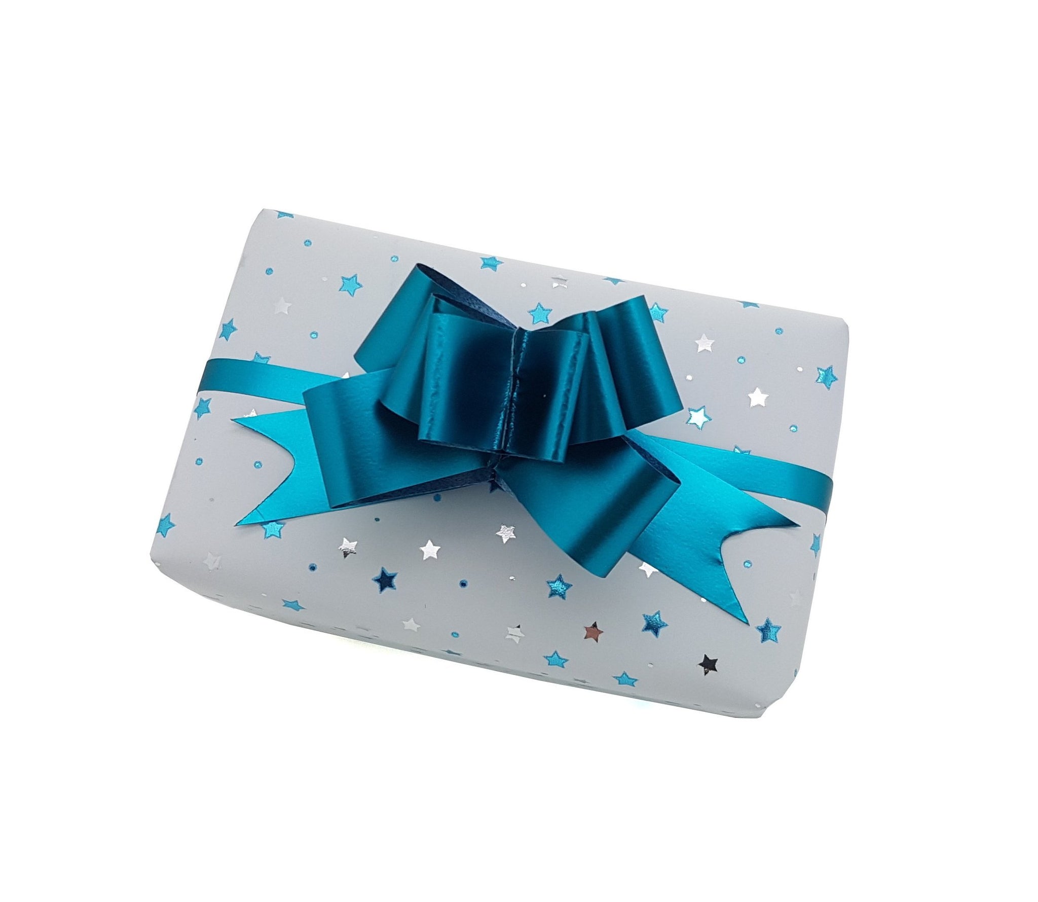 White and Aqua Xmas Gift Wrap-Strong White Christmas Paper